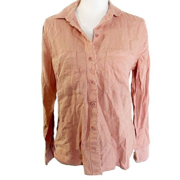 cloth & stone Tops - Cloth & Stone Womens Linen Button Down Blouse Size Small NWOT Beachy